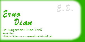 erno dian business card