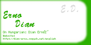 erno dian business card